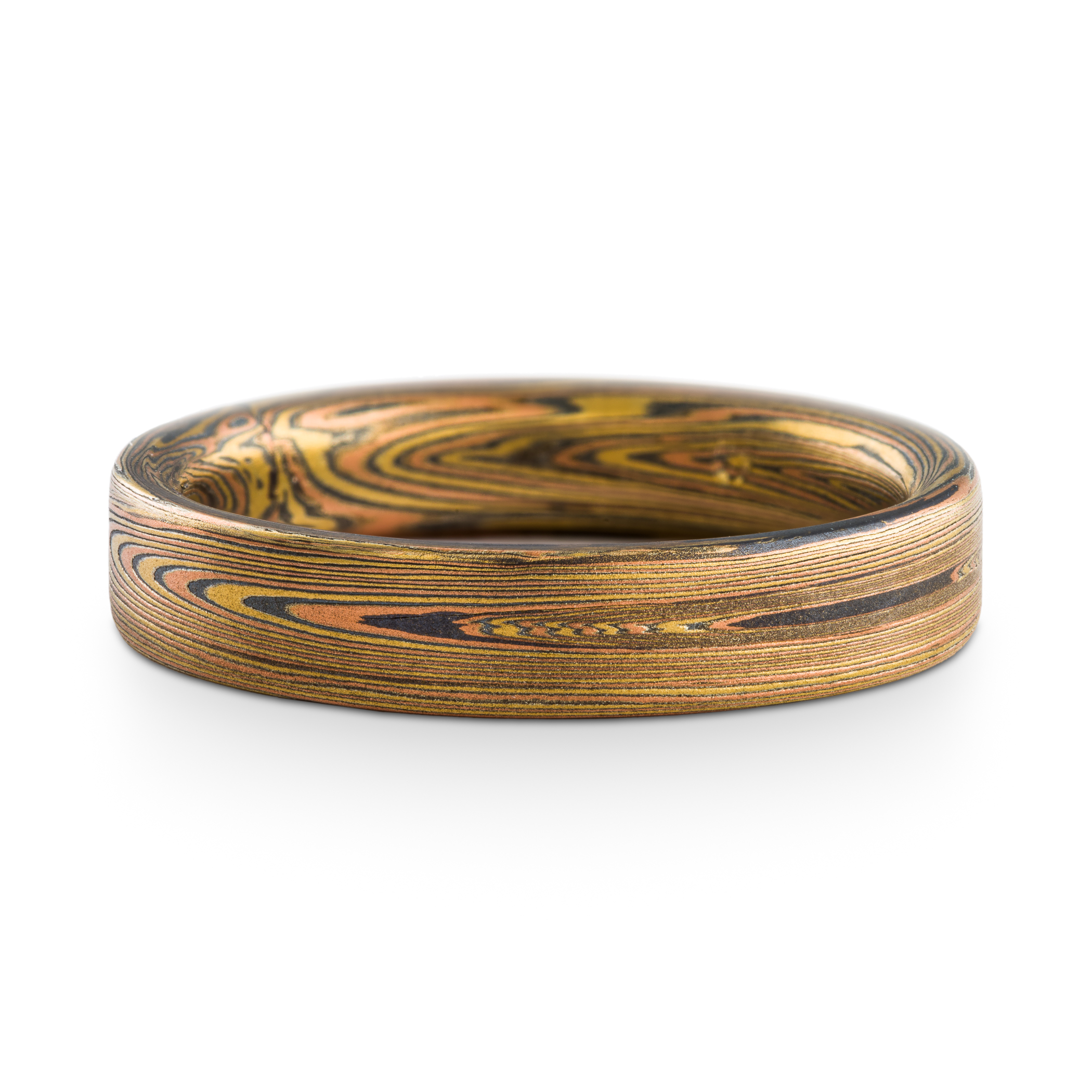Hand Forged Mokume Wedding Band - Image 2