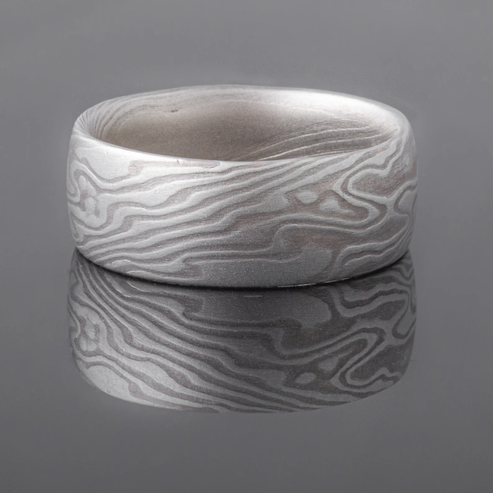 Shibuichi and Silver Mokume Gane Band - Image 2