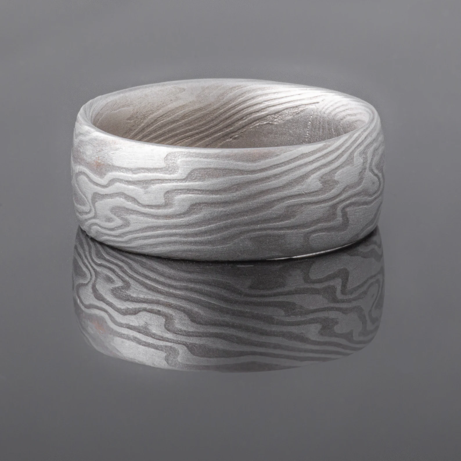Shibuichi and Silver Mokume Gane Band - Image 3